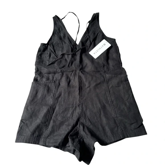 NWT Athleta Retreat Linen Romper - Picture 9 of 9